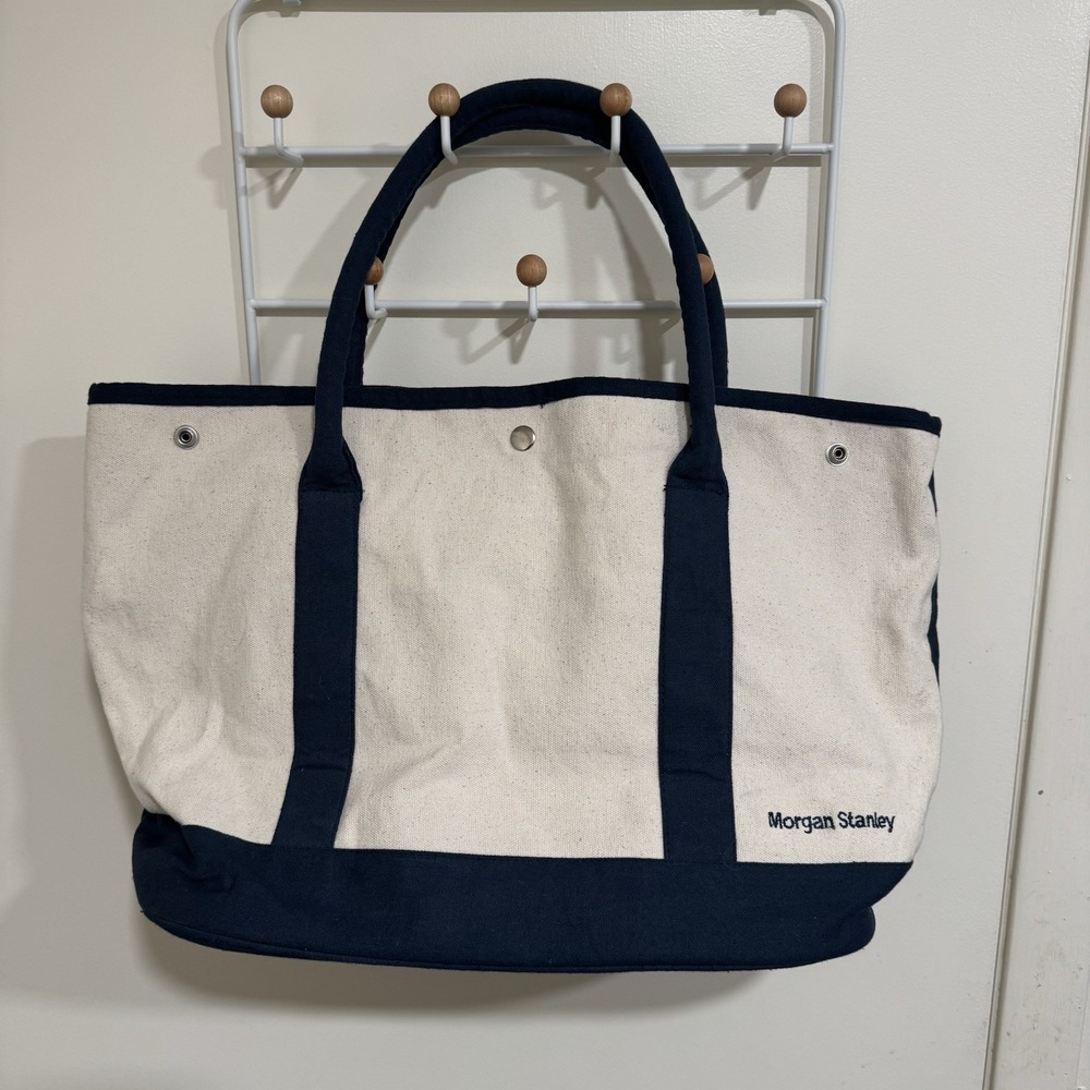 Scarborough & Tweed Morgan Stanley Canvas Tote Bag Made In USA Investment Bank